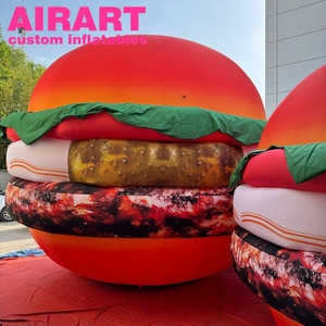Hamburger gonflable géant <span class=keywords><strong>de</strong></span> 3,4 m <span class=keywords><strong>de</strong></span> haut avec logo imprimé gratuit, modèle alimentaire gonflable pour les restaurants <span class=keywords><strong>de</strong></span> restauration rapide - Product Image 1