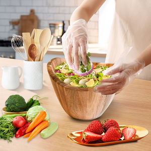 Bol à salade en bois massif de service décoratif de cuisine X Large pour fruits, salade - Product Image 3