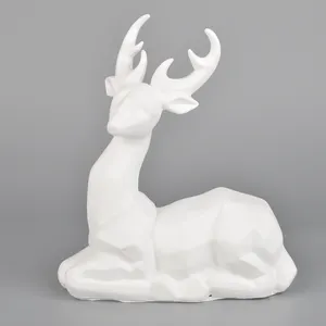 Deers Scupture राल हिरन टेबलटॉप मूर्ति नॉर्डिक सजावट आधुनिक Statures
