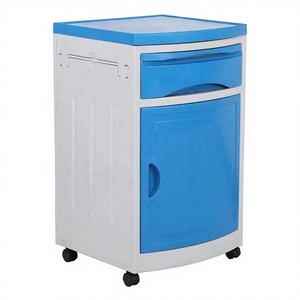 Hospital Bedside Cabinet Medical <b>Storage</b> <b>Locker</b> Detachable Plastic Bedside Table with Drawer for Hospital Patient Room - Product Image 2