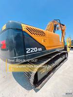 Excavatrice sur chenilles Hyundai 220LC-9S d'occasion, modèle 2020, avec moteur diesel, 22 tonnes, capacité de la benne de 1 m, prix bas, à vendre