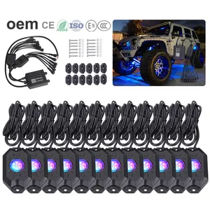 Loyo Anderen Auto Licht Accessoires Atv Led Rock Lights Rgb 2 "9W Rgbw Mini Led 4Pods 8 12pod Rock Licht Voor Jeep Trucks