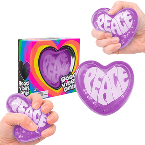 Jouet musical en forme de cœur à presser, jouet anti-stress à récupération lente, jouet à presser portable 4x4x5cm unisexe pour 0-24 mois - Product Image 1