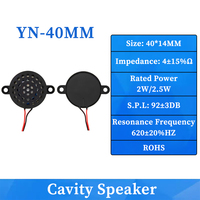 Haut-parleur à cavité pleine fréquence OEM 40MM 40x14MM 4Ohms2W, unité acoustique intégrée pour diffusion vocale intelligente IA, vente en gros d'usine