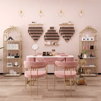 Table de manucure et ensemble de chaises combinaison salon de manucure marbre Table de manucure simple moderne