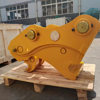 Pour coupleur hydraulique rapide jaune de type mécanique, système de connexion rapide compatible avec les excavatrices de 23 à 32 tonnes avec moteur