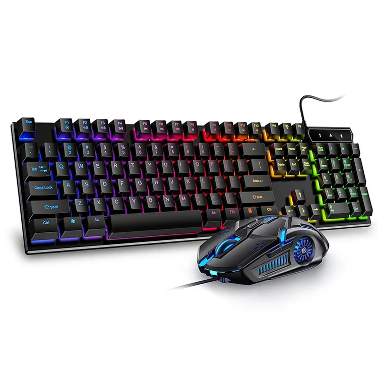 Low MOQ Free Gaming Keyboard and Mouse Gaming Pc LED Usb Customized Logo Standard Computer Accessories Stock Wired Ultra Thin