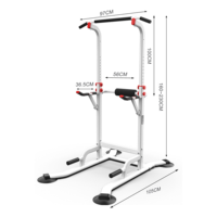 Station de dips en acier à hauteur réglable, barre de traction multifonction, équipement de fitness pour la musculation du haut du corps à domicile