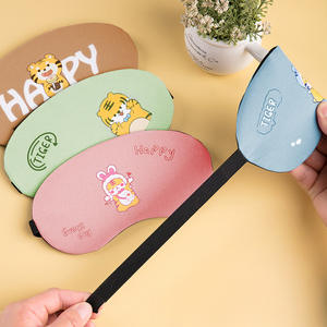 Máscara de Ojos de Lino para <span class=keywords><strong>Dormir</strong></span>, con Diseño de Caricaturas, para Estudiantes y Niños, con Compresa Caliente para Protección Ocular - Product Image 1