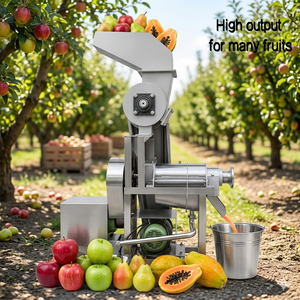 Presse <span class=keywords><strong>à</strong></span> vis continue SUS304 <span class=keywords><strong>à</strong></span> haut rendement pour l'extraction de jus de pomme, poire et papaye, machine commerciale - Product Image 1