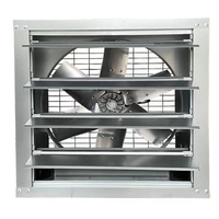 Ventilateur axial robuste en acier inoxydable, ventilateur à lamelles automatiques à pression négative pour l'extraction des odeurs et de la chaleur dans les usines industrielles