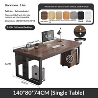 Bureau d'ordinateur moderne et simple en acier LBZ-152X avec tiroirs de rangement, résistant aux taches et à la corrosion, pour usage commercial individuel