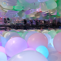 Ballon Gonflable Publicitaire Interactif Lumineux à LED, Ballon Gonflable Tactile Luminescent pour Décoration de Fête