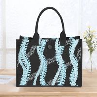 Sac de week-end de haute qualité avec fermeture à bouton, grande capacité de rangement, sac fourre-tout, imprimé hawaïen Puakenikeni Lei, sac de shopping en lin