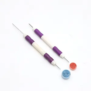 26029/26216 Paper Quilling Slotted Pen Quilling Needle Tools Kit dengan Pegangan Lembut untuk DIY Paper Craft Paper Strips