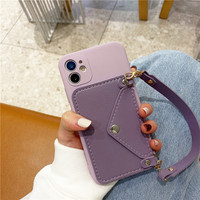 Accessoires mobiles étui portefeuille en cuir sac de téléphone portable coque arrière en TPU pour iPhone 11 12 13 Pro Max 7 8 puls X XS XR