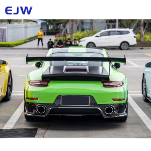 Alerón Trasero de Fibra de Carbono Seca de Doble Capa Estilo GT3RS Mejorado para Porsche <span class=keywords><strong>911</strong></span> 991, Reemplazo Específico para el Compartimento de Equipaje - Product Image 4