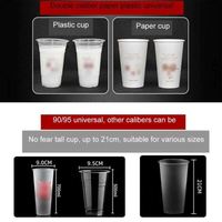 Équipement pour salon de thé : Machine de scellage automatique pour gobelets en plastique de 90-95 mm pour café et bubble tea