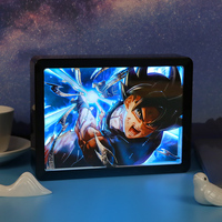 Boîte à lumière anime personnalisée Dragon Balls, figurine Saiyan Goku, lampe de nuit LED, lampe de table, décoration de bureau, cadeaux d'anniversaire pour les fans d'anime