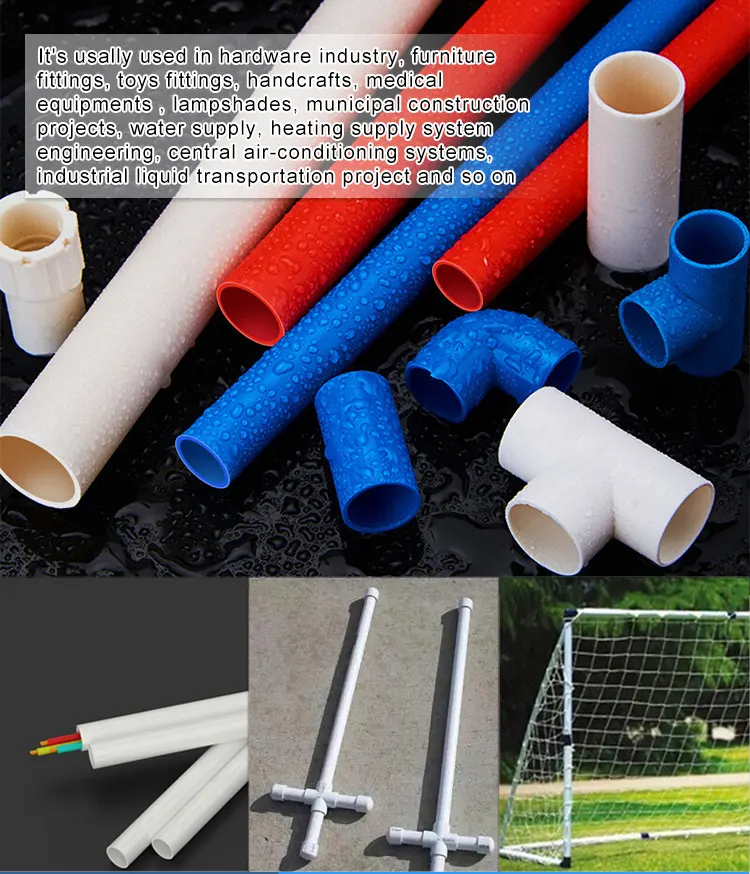 Vários Comprimento Cor tubo de plástico pvc projeto feito sob medida sch sch40 pvc mobiliário pvc grau