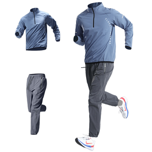 Conjunto Deportivo de Dos Piezas con Estampado Primaveral para Hombre, Ligero, Transpirable, para Entrenamiento, Correr, Ocio, Actividades al Aire Libre, 100% - Product Image 4