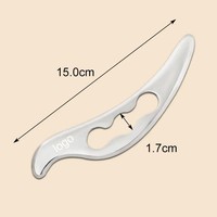 Outil de massage Gua Sha en acier inoxydable - Plaque de grattage pour le visage et le corps