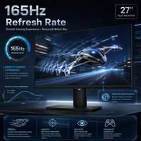 Monitor Gaming 27 Inci 5K UHD IPS Layar 5120x2880 165Hz Refresh Rate Tinggi DP HDMI Produsen OEM ODM