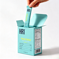Boîte en papier recyclable avec impression couleur personnalisée à l'intérieur et à l'extérieur pour l'emballage de boissons en bande, de café et de poudre nutritionnelle