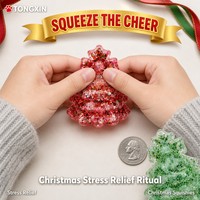 Leuke Kerstboom Squishy Speelgoed Doorschijnende Glitter Squeeze Fidget Grappig Kerstcadeau voor Kinderen Volwassen Stress Relief TONGXIN