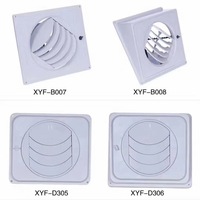 Système de ventilation de l'air d'échappement PP évent carré évent extérieur persienne pour la ventilation