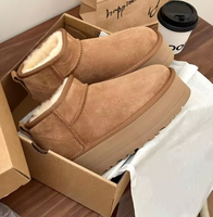 Nouveau concepteur hiver femmes bottes de neige chaud Top qualité laine-fait hauteur augmentant bottes de neige