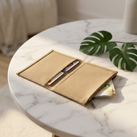 Dompet Paspor Kanvas Berlapis Lilin Grosir Pria Wanita, Banyak Slot Kartu, Kantong Minimalis, Tempat Paspor