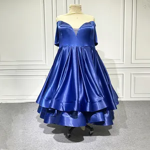 KDG प्लस आकार ब्लू लांग पार्टी के लिए शादी की पोशाक पूंछ कपड़े पर्व बागे डे Mariage Sirene Luxe Vestido Elegante डे noche 2023