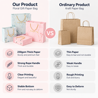 Sacs en papier avec poignées en corde, sacs cadeaux de luxe, taille et couleur personnalisées, logo pour emballage de boutique, vente en gros OEM ODM