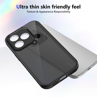 Coque pour Honor X5c Plus / X5c, ultra-fine, cadre souple en TPU, dos transparent noir mat en PC, protection contre les chocs