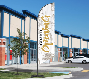 Banderas de Pluma Publicitarias de Metal Personalizadas para Exhibidores, para Agentes Inmobiliarios, Barberías y Negocios - Product Image 2