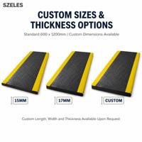 Tapis sur pied imperméable à bord jaune multi-tailles Tapis industriel doux en mousse éponge EPDM ESD Tapis de sol anti-fatigue