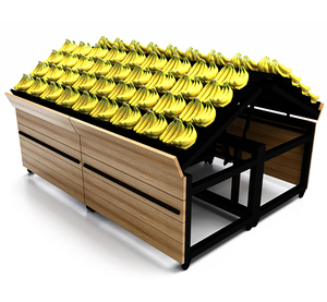 Tienda de supermercado al por menor, diseño de Metal de madera, producto tipo 3/<span class=keywords><strong>4</strong></span>/5 capas, elevador de plátano, soporte de exhibición, estante - Product Image 2