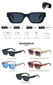 Vente en gros tendance 2025 INS rétro carré hommes lunettes <span class=keywords><strong>de</strong></span> soleil uv400 <span class=keywords><strong>luxe</strong></span> lunettes femmes logo personnalisé Vintage nuances lunettes <span class=keywords><strong>de</strong></span> <span class=keywords><strong>luxe</strong></span> - Product Image 5