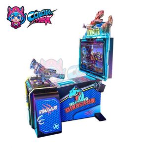 Machine de jeu d'arcade colorée pour enfants, à monnayeur, pour deux joueurs, tir au dinosaure - Product Image 4