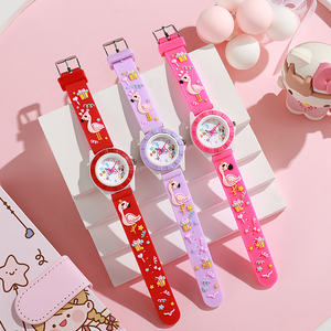 2024 vente chaude animal Flamingo <span class=keywords><strong>montre</strong></span>-bracelet <span class=keywords><strong>pour</strong></span> enfants élèves de l'école maternelle mignon dessin animé <span class=keywords><strong>montre</strong></span> <span class=keywords><strong>pour</strong></span> les petites filles - Product Image 4