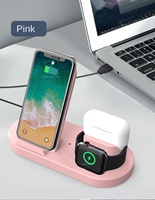 Nouveau chargeur sans fil 3-en-1 Type-C QC3.0 15W pour montre iPhone et casque Station de charge sans fil magnétique avec indicateur LED