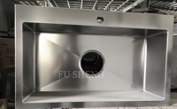 Évier de cuisine artisanal en acier inoxydable de luxe moderne coréen, embossé, à encastrer, en acier 304, avec trou de vidange de 185 mm – Fournisseur d'usine