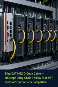 Câble de servomoteur EtherCAT M12 D-Code 4 broches blindé - Product Image 4