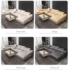 Sofá de cuero multifuncional personalizado moderno, muebles de sala de estar, juego de <span class=keywords><strong>sofás</strong></span> - Product Image 5