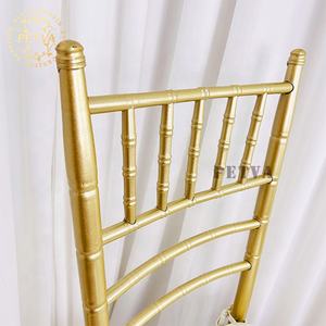 Groothandel Witte Stoelen Chiavari Metalen Frame Dineren Goud Stapelen Metalen Aluminium <span class=keywords><strong>Hotel</strong></span> Banketstoel Voor Evenement Gebruikt - Product Image 5