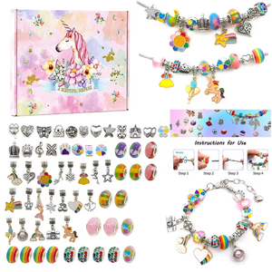 JBZ Brand Wholesale Children's Trendy DIY Alloy <b>Bracelet</b> <b>Making</b> <b>Kit</b> with 66PCS Handmade <b>Bead</b> Charm <b>Bracelets</b> From Chongqing - Product Image 1