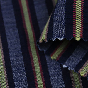 A buon mercato Morbido <span class=keywords><strong>Seersucker</strong></span> Tessuto 89% <span class=keywords><strong>Cotone</strong></span> 11% Poliestere Tessuto Denim FILATO TINTO INDIGO <span class=keywords><strong>SEERSUCKER</strong></span> - Product Image 3