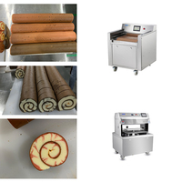 Machine à rouler les gâteaux roulés suisses semi-automatique NHA avec revêtement crème pour la fabrication de pâtisseries