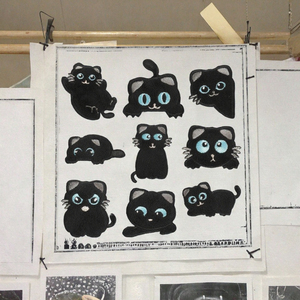 Cute Eco-Friendly Iron-On Embroidered Thread Felt PVC Black <b>Cat</b> Patches Heart Flower Shapes <b>for</b> Bags <b>Clothes</b> Hats Decoration - Product Image 2